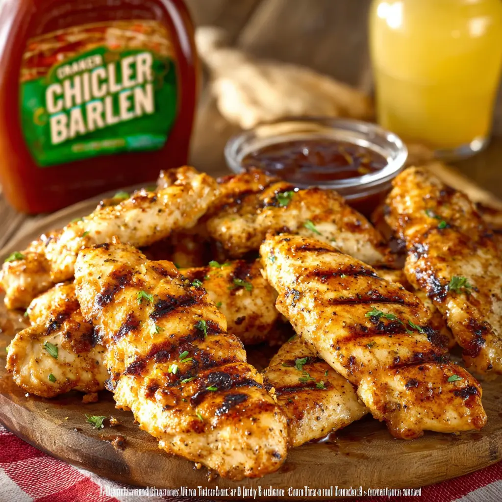 Cracker Barrel Grilled Chicken Tenders recipe, served and ready to eat, easy homemade dinner