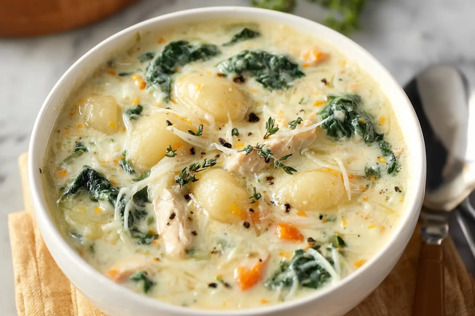 Creamy Chicken and Gnocchi Soup Made Cozy and Delicious
