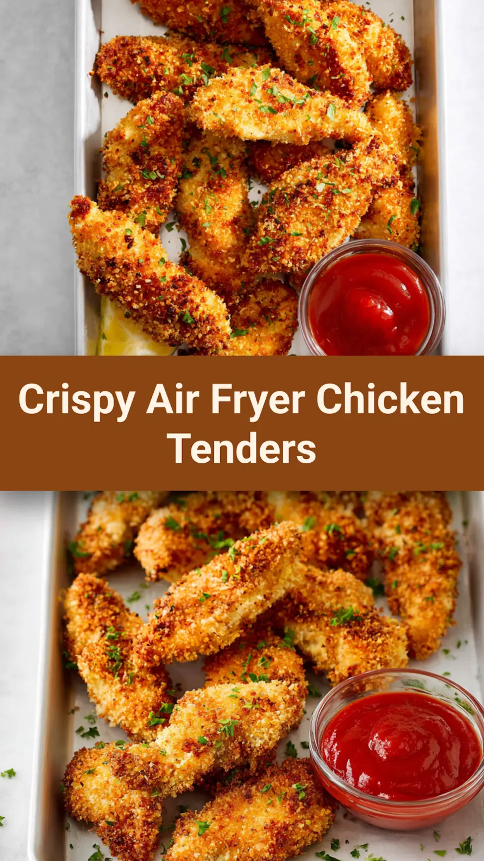 Crispy panko air fryer chicken tenders recipe  easy homemade weeknight dinner