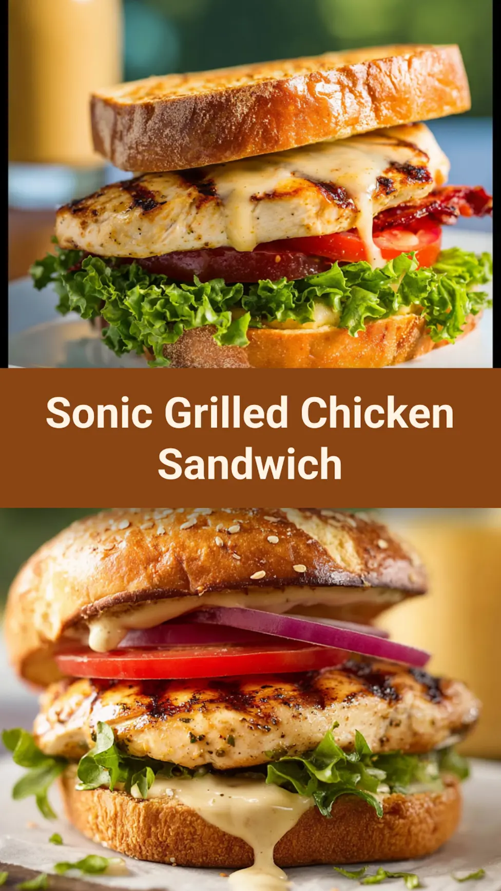 Grilled Chicken Sandwich recipe, served and ready to eat, easy homemade dish