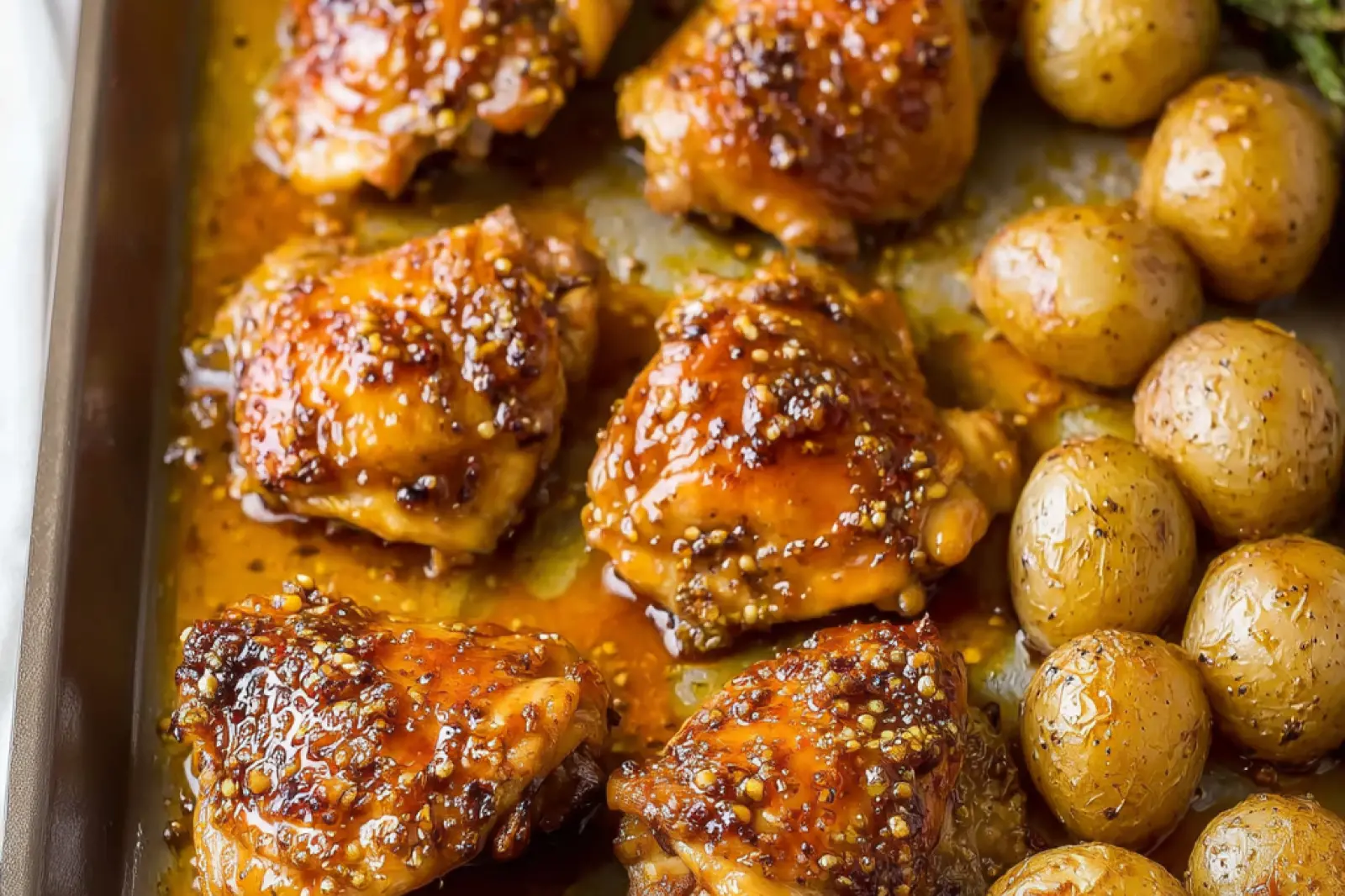 One Pan Honey Garlic Chicken Thighs Make the Most Satisfying Easy Dinner You Need