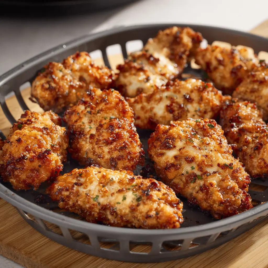 Texas Roadhouse Chicken Critters recipe, served and ready to eat, easy homemade dish