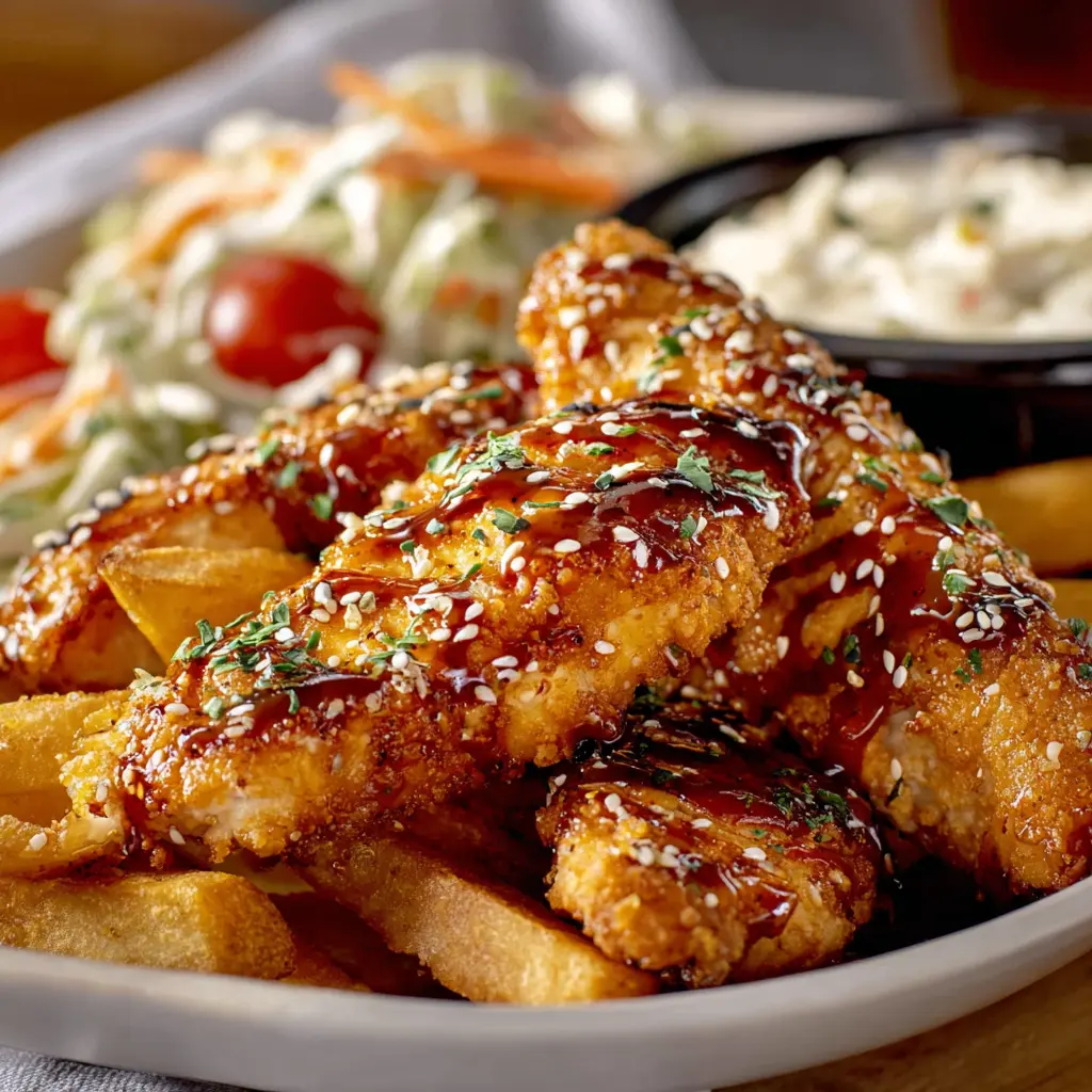 TGI Fridays Jack Daniels Chicken recipe, served and ready to eat, easy homemade dish