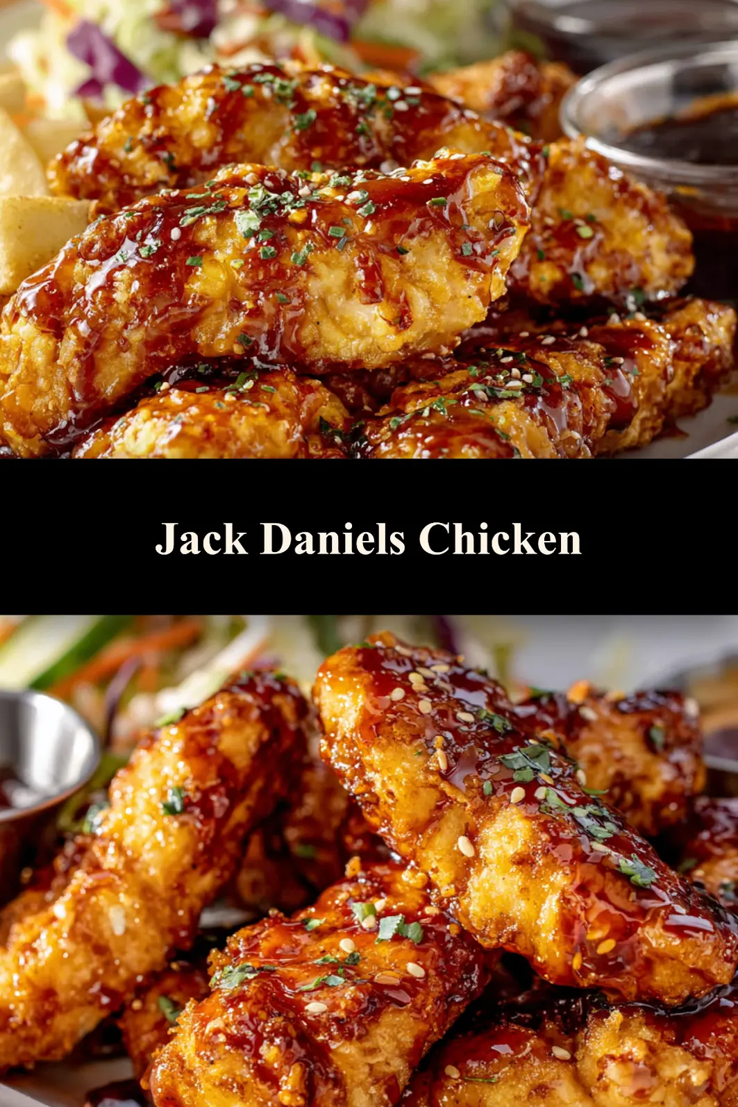 TGI Fridays Jack Daniels Chicken recipe, served and ready to eat, easy homemade dish