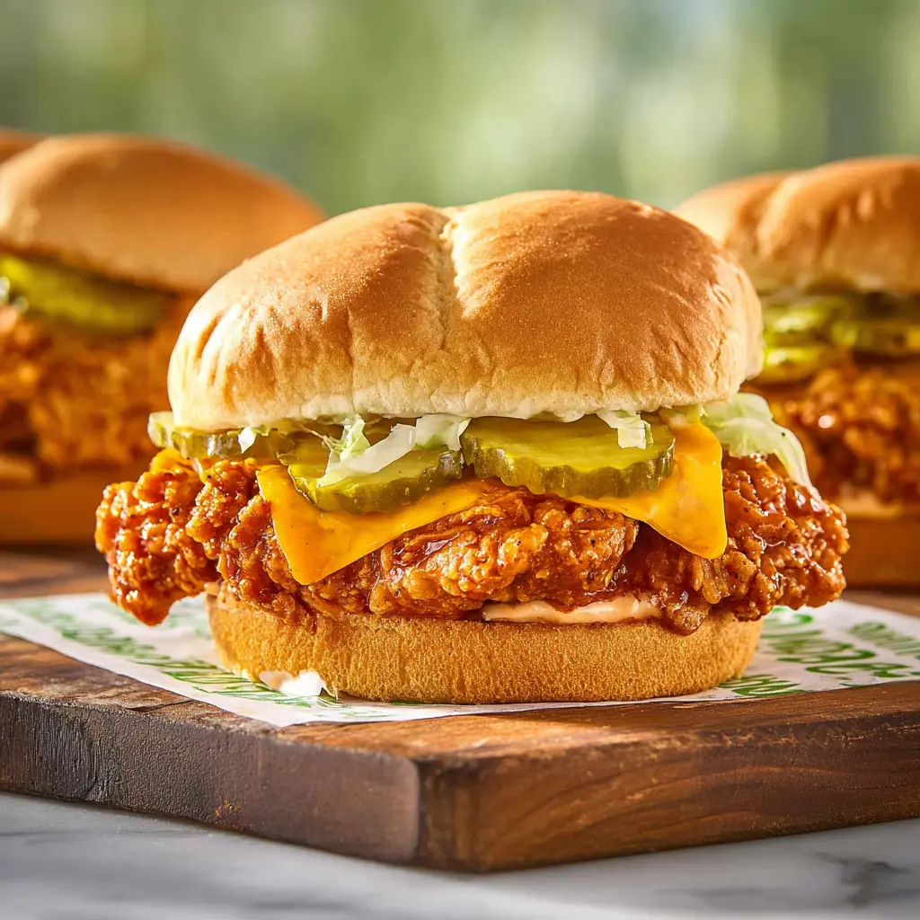 Wingstop Buffalo Chicken Sandwich recipe, served and ready to eat, easy homemade dish