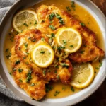 Air Fryer Chicken Francese recipe, served and ready to eat, easy homemade dish