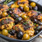 Air Fryer Chicken Marbella recipe, served and ready to eat, easy homemade dish