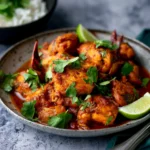 Air Fryer Chicken Vindaloo recipe, served and ready to eat, easy homemade dish