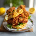 Cajun Chicken Biscuit Copycat recipe, served and ready to eat, easy homemade dish