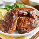 Copycat Fogo de Chao Chicken recipe, served and ready to eat, easy homemade dish
