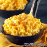 Copycat Wisconsin Mac and Cheese recipe, served and ready to eat, easy homemade dish