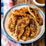Cracker Barrel Chicken Tenderloin Copycat recipe, served and ready to eat, easy homemade dish