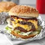Five Guys Burgers Copycat recipe, served and ready to eat, easy homemade dish