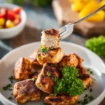 GRILLED NUGGETS COPYCAT recipe, served and ready to eat, easy homemade dish