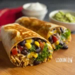 Moes Southwest Grill Burrito recipe, served and ready to eat, easy homemade dish