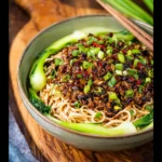 PF Chang Dan Dan Noodles recipe, served and ready to eat, easy homemade dish