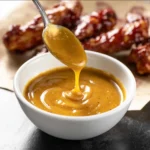 Slim Chickens Honey BBQ Sauce recipe, served and ready to eat, easy homemade dish