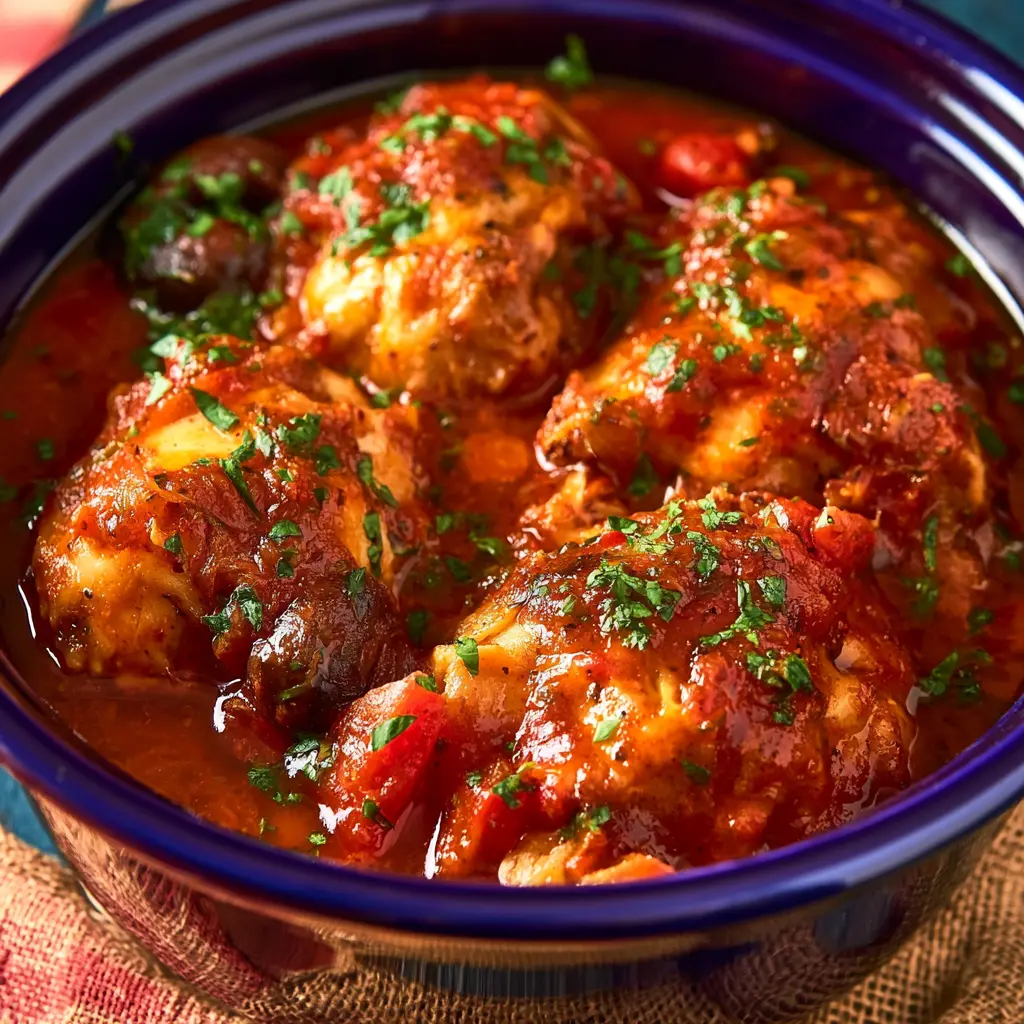Air Fryer Chicken Cacciatore Cozy Rich Flavors Your Family Will Love 6 Air Fryer Chicken Cacciatore served and ready to eat, an easy homemade Italian dish
