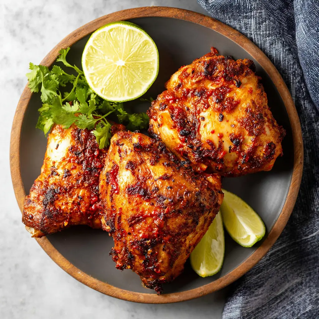 Air Fryer Chicken Peri Peri recipe, served and ready to eat, easy homemade dish