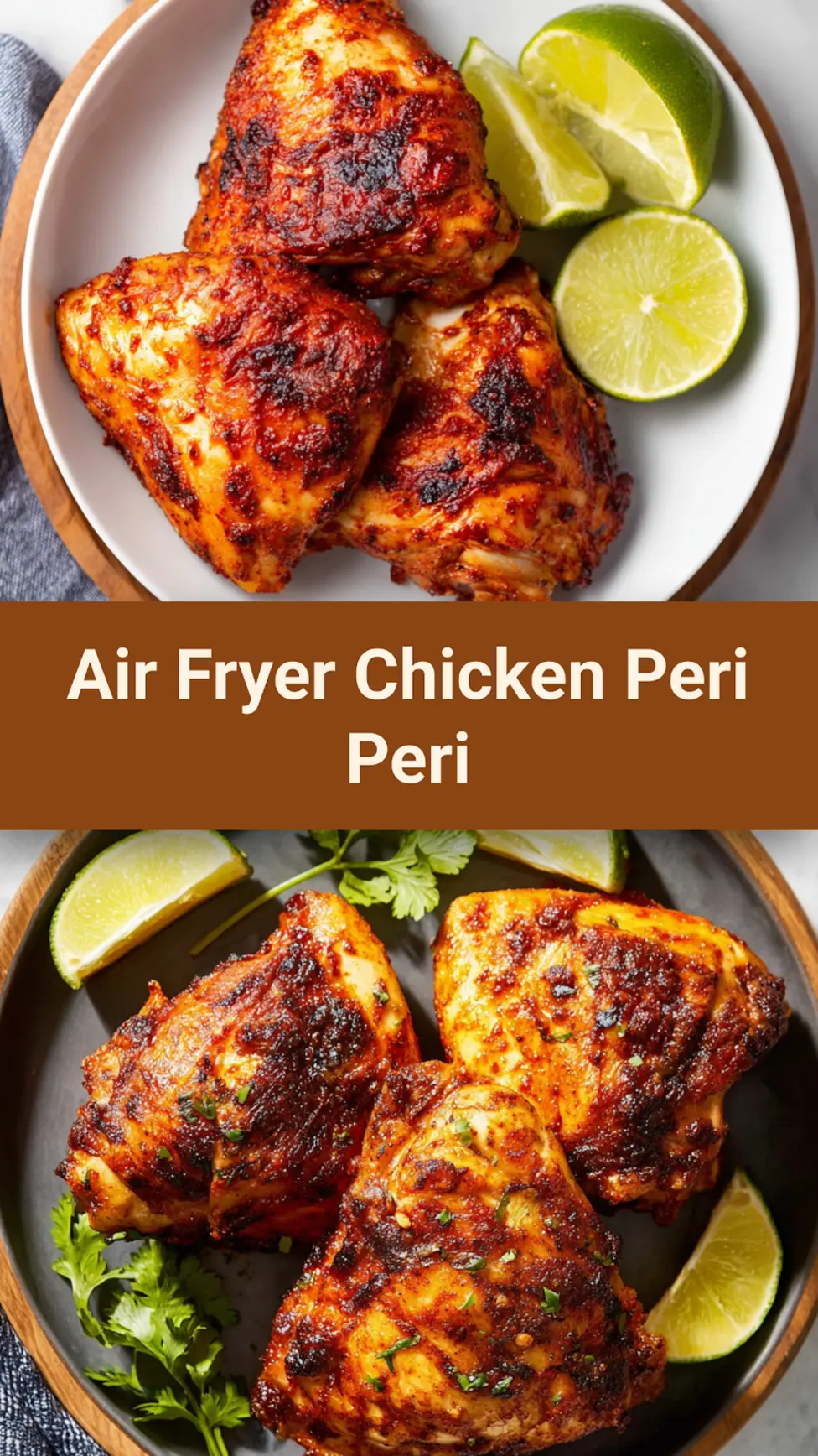 Air Fryer Chicken Peri Peri recipe, served and ready to eat, easy homemade dish