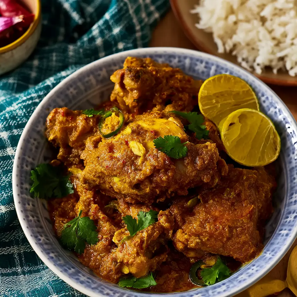 Air Fryer Chicken Rendang Warm Rich Flavors You Will Love 6 Air Fryer Chicken Rendang served and ready to eat easy homemade recipe