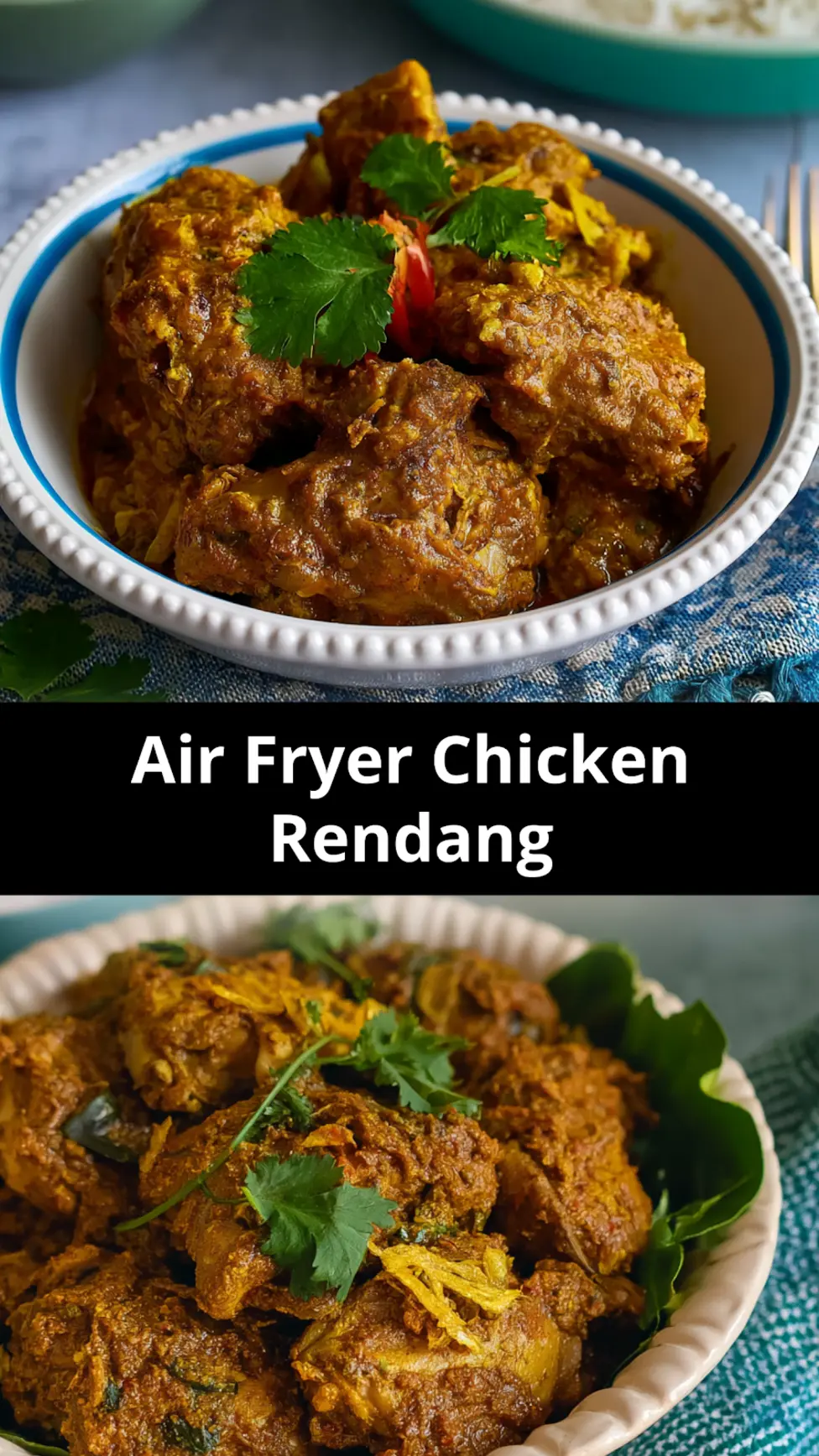 Air Fryer Chicken Rendang Warm Rich Flavors You Will Love 7 Air Fryer Chicken Rendang recipe pin easy homemade dish served and ready to eat