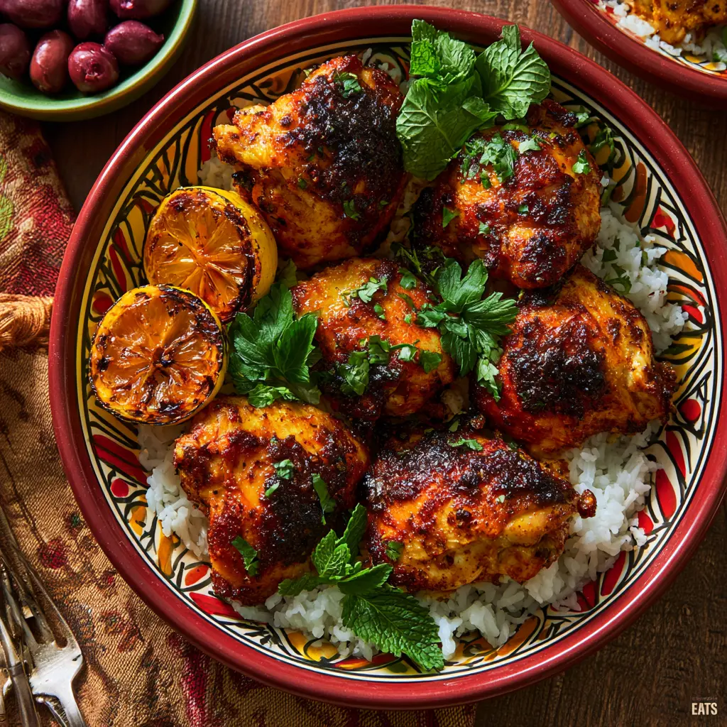 Air Fryer Chicken Tagine Warm Spices Make This a Real Cozy Dinner 6 Air Fryer Chicken Tagine recipe, served and ready to eat, easy homemade dish