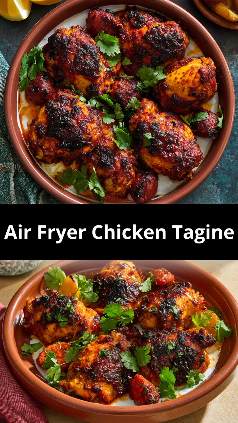 Air Fryer Chicken Tagine Warm Spices Make This a Real Cozy Dinner 7 Air Fryer Chicken Tagine recipe, served and ready to eat, easy homemade dish