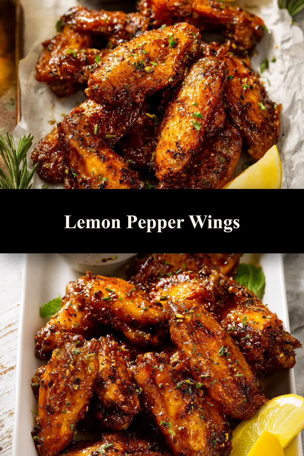 Buffalo Wild Wings Lemon Pepper Wings recipe, served and ready to eat, easy homemade dish