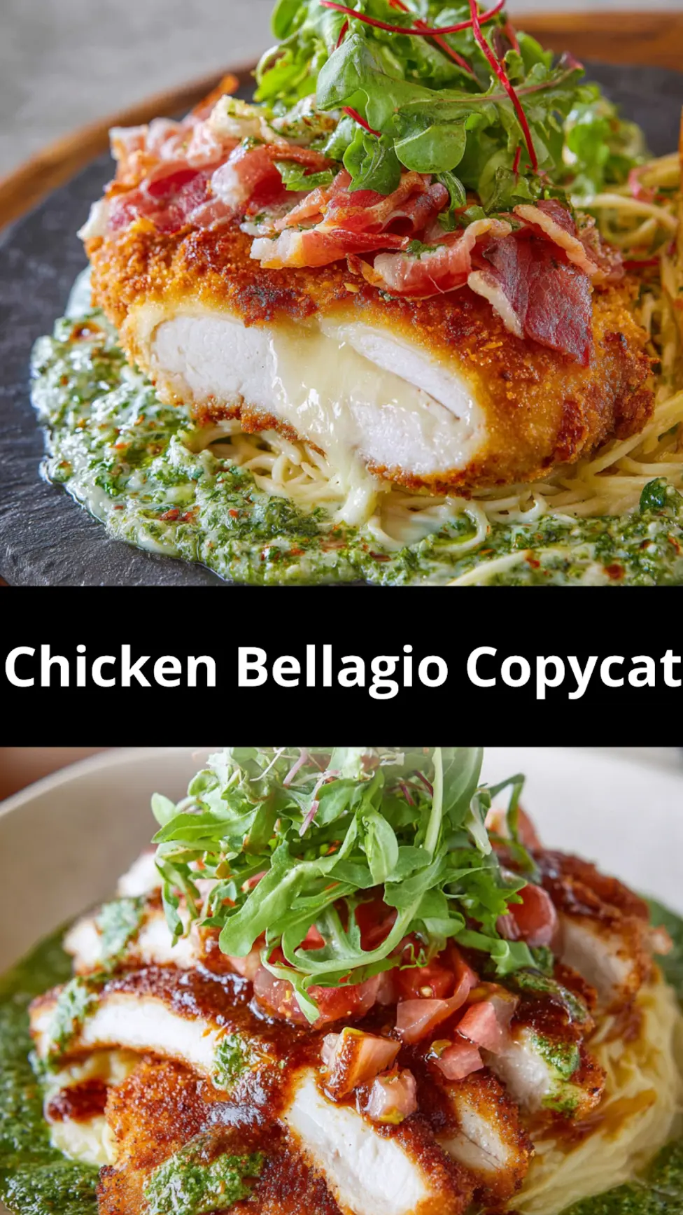 Cheesecake Factory Chicken Bellagio recipe, served and ready to eat, easy homemade dish