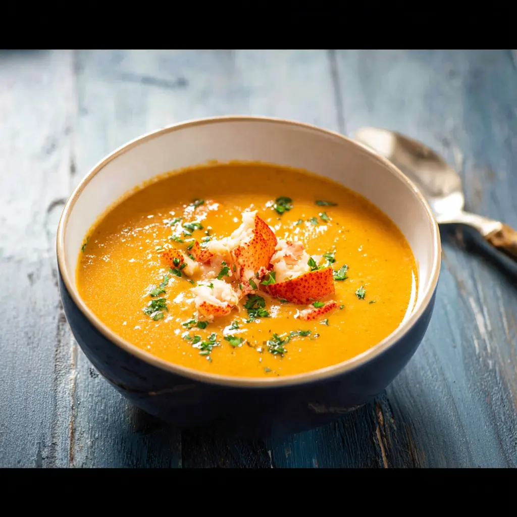Copycat Red Lobster Lobster Bisque Soup Rich Cozy Recipe You Need to Make Now 6 Copycat Red Lobster Lobster Bisque Soup served in a bowl, rich and creamy homemade recipe