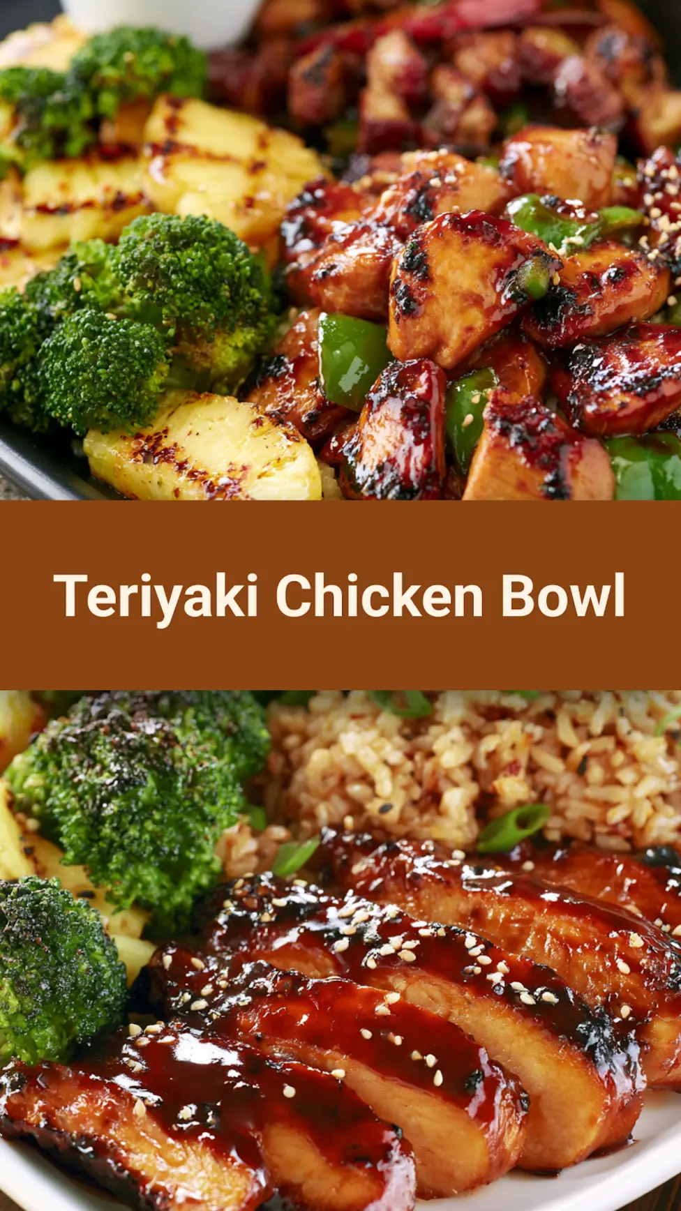 Genghis Grill Teriyaki Chicken recipe, served and ready to eat, easy homemade dish_pin