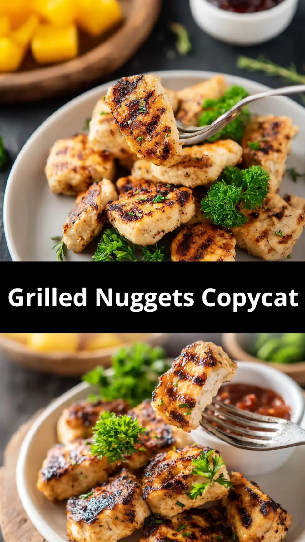 Chick-fil-A grilled nuggets copycat recipe pin  easy homemade dish served and ready to eat