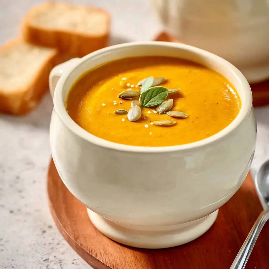 Panera Autumn Squash Soup Cozy Recipe You Need to Make Now 6 Panera Autumn Squash Soup recipe, served and ready to eat, easy homemade dish