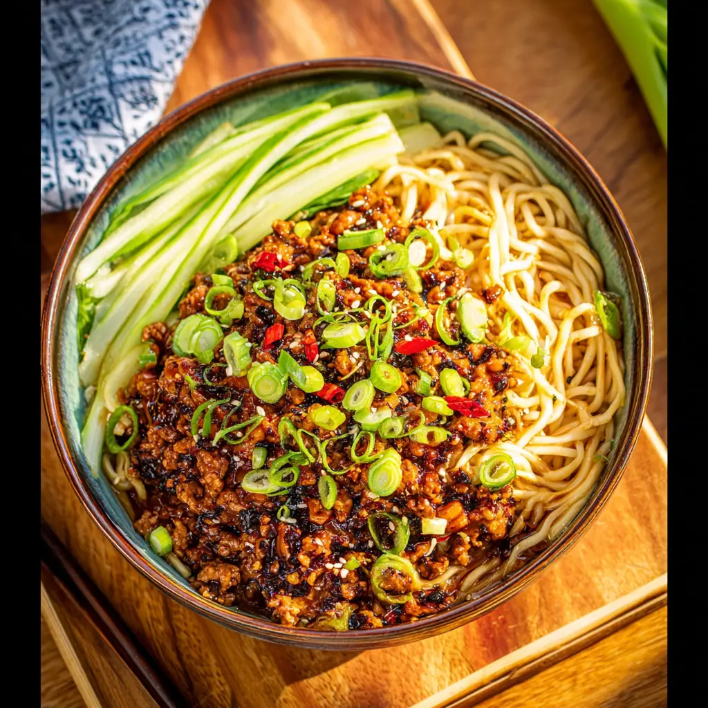Copycat PF Chang Dan Dan Noodles Warm Satisfying Way Better Than Takeout 6 PF Chang Dan Dan Noodles recipe, served and ready to eat, easy homemade dish