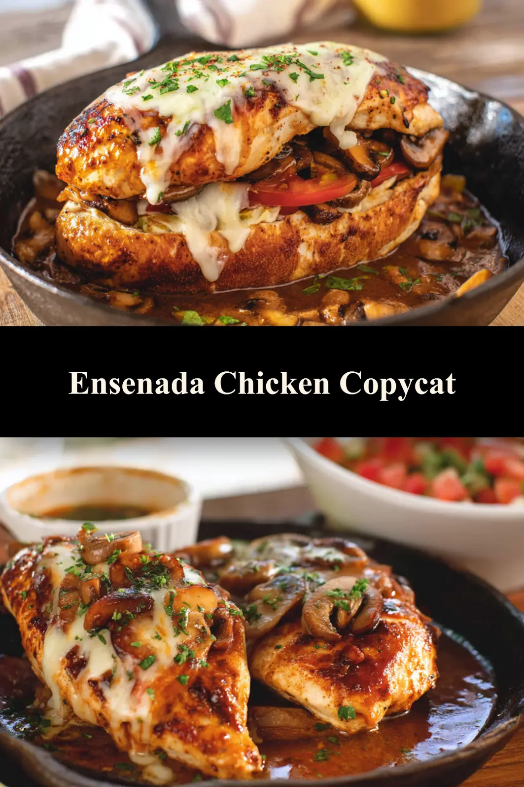Red Robin Ensenada Chicken Copycat recipe, served and ready to eat, easy homemade dish