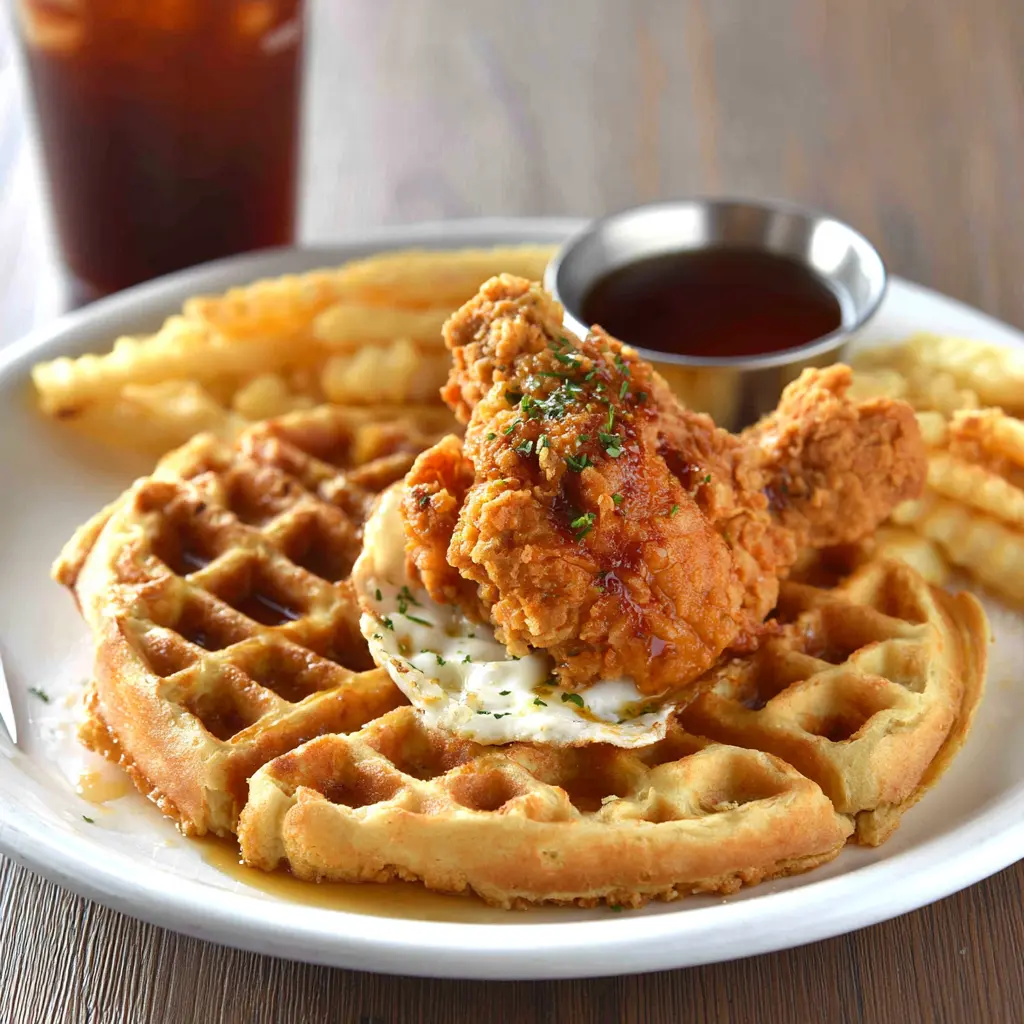Copycat Roscoes Chicken and Waffles Real Crispy Satisfying Recipe You Need 6 Roscoes Chicken and Waffles recipe, served and ready to eat, easy homemade dish