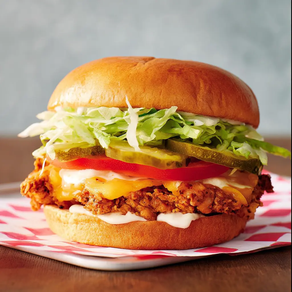 Shake Shack Chicken Sandwich Copycat recipe, served and ready to eat, easy homemade dish