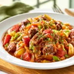 Golden Corral Vegetable Beef Stew recipe, served and ready to eat, easy homemade dish