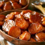 Candied Yams Soul Food recipe, served and ready to eat, easy homemade dish