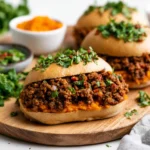 HEALTHY SLOPPY JOES recipe, served and ready to eat, easy homemade dish