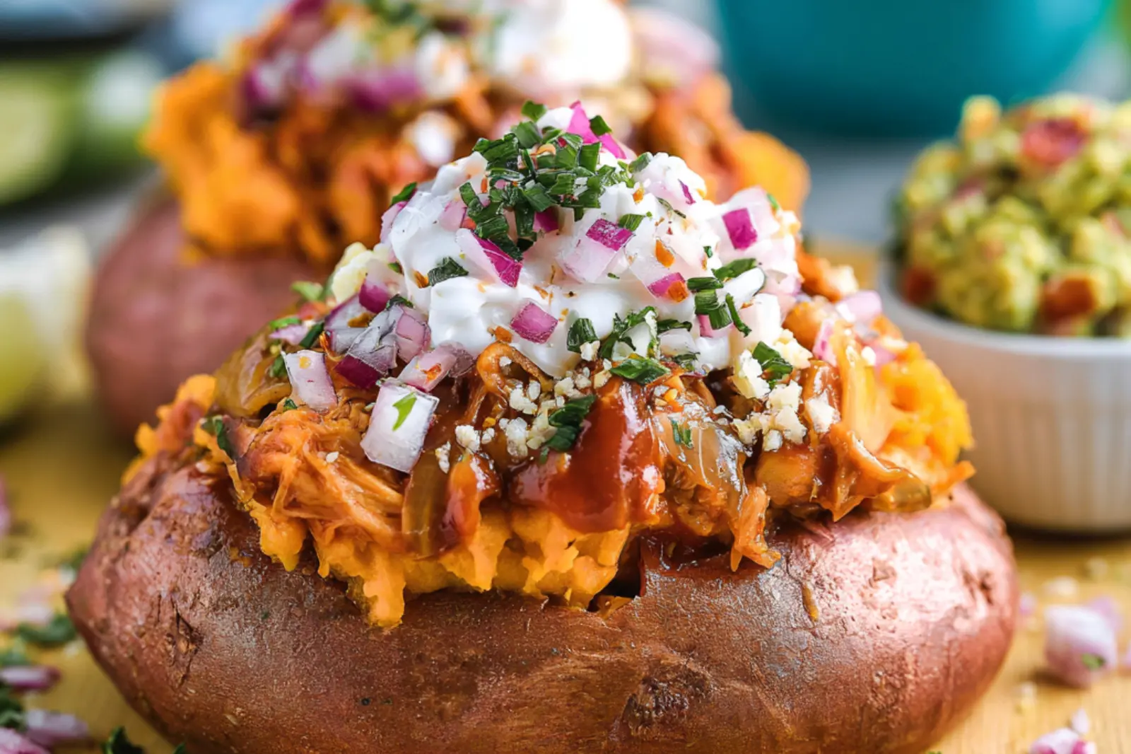 BBQ Chicken Stuffed Sweet Potatoes Make the Most Satisfying Cozy Dinner