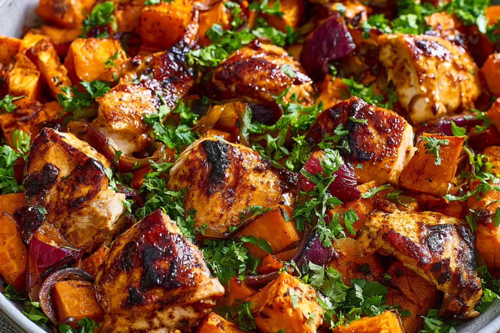 Chili Brown Sugar Chicken and Sweet Potatoes Makes This Cozy Dinner Your New Favorite