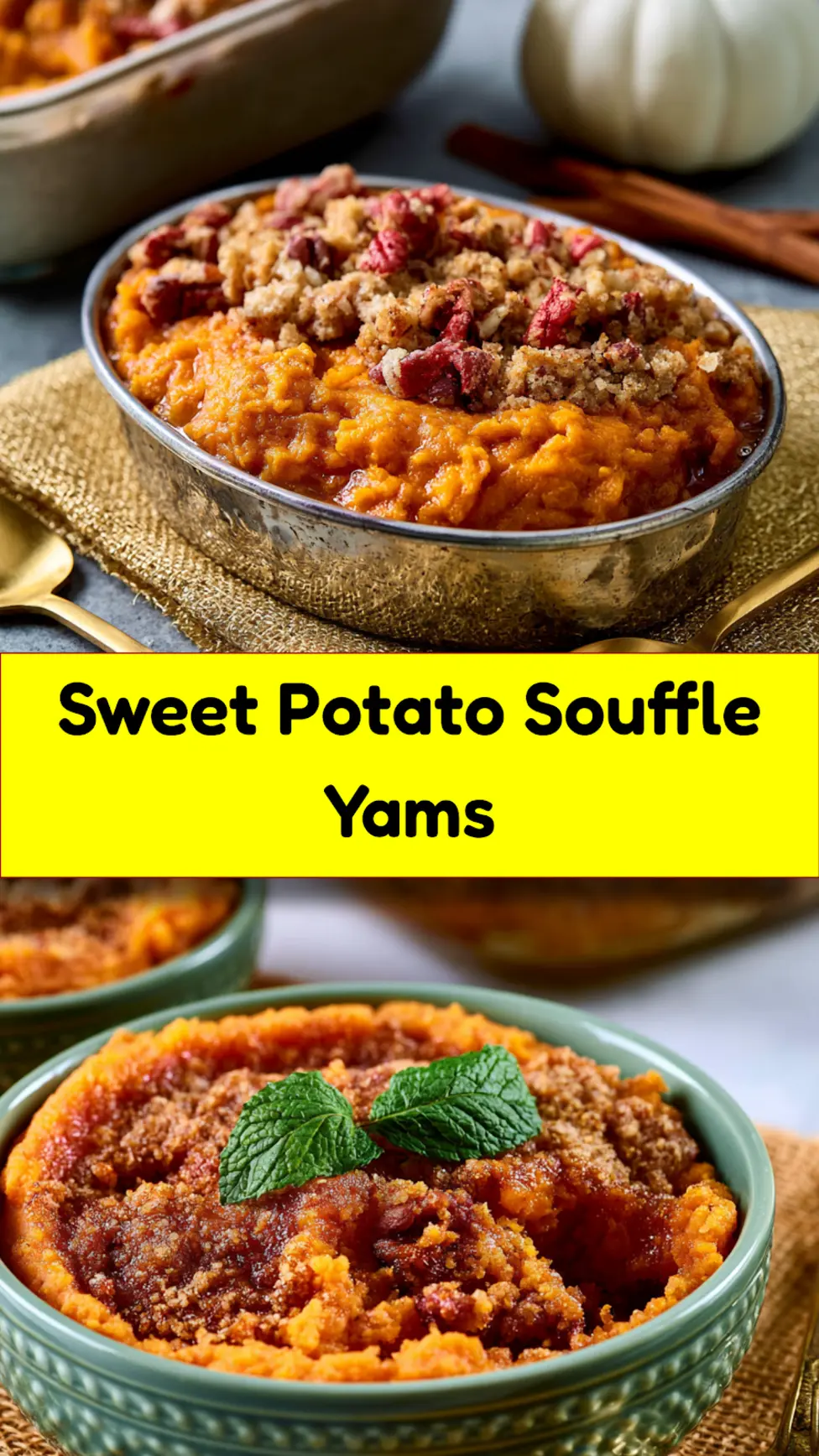 Sweet Potato Souffle Canned Yams Warm Cozy Recipe You Need to Make Now 7 Sweet Potato Souffle Canned Yams recipe, served and ready to eat, easy homemade dish